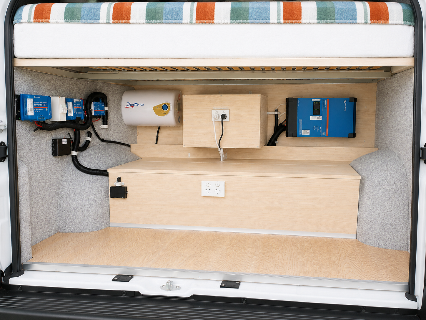 Victron battery setup under the bed